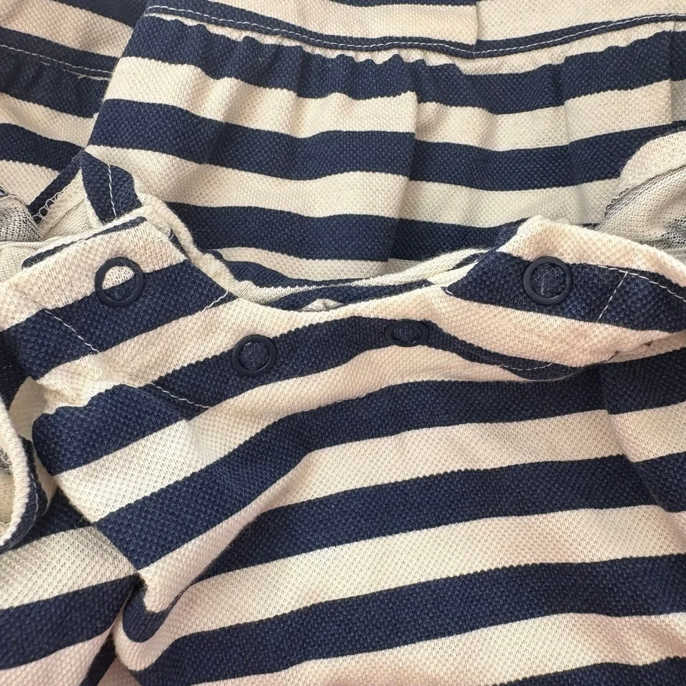 Baby Doe-Spun Striped Sailor Bodysuit 24 Months Blue White